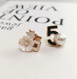 Vintage CC Earrings Pink Woman Jewelry Gift