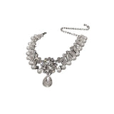 Crystal Choker Necklaces with Pearl Pendant