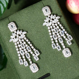 Water Drop CZ Dangle Earrings for Women Wedding Dubai E-50