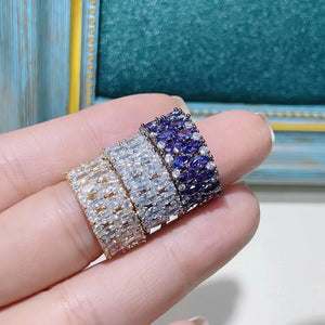 Water Drop CZ Engagement Wedding Ring Punk Bridal Stackable Top Finger J1923