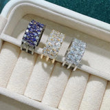 Water Drop CZ Engagement Wedding Ring Punk Bridal Stackable Top Finger J1923