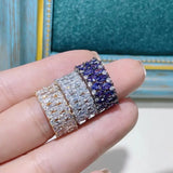 Water Drop CZ Engagement Wedding Ring Punk Bridal Stackable Top Finger J1923
