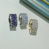 Water Drop CZ Engagement Wedding Ring Punk Bridal Stackable Top Finger J1923