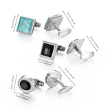 Vintage Square Cufflinks For Mens Cuffs Round Wedding