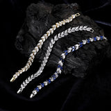 Eye Shape Zirconia Wedding Bangle Bracelet KBH196