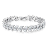 Eye Shape Zirconia Wedding Bangle Bracelet KBH196