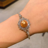 High Carbon Diamond Pearl Bracelet for Women - Fine Jewelry