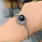 High Carbon Diamond Pearl Bracelet for Women - Fine Jewelry