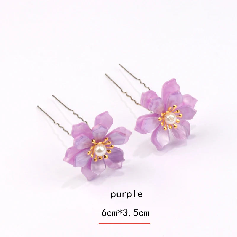 Bridal Hair Pins Clips Bride Pearl Crystal Hair Accessories