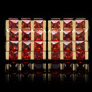 Wedding Cufflinks Men's Women's Rhinestone Cuff Links
