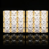 Wedding Cufflinks Men's Women's Rhinestone Cuff Links