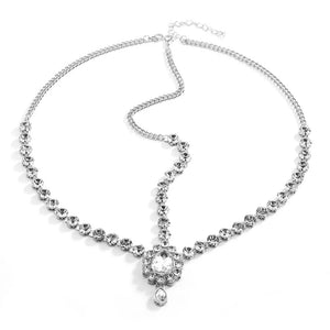 Crystal Bridal Head Chain Tiara for Women Rhinestone Forehead Hair Jewelry