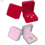 Red Velvet Wedding Ring Box Jewelry Holder