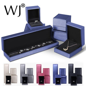 Wedding Ring Gift Packaging Box Brused PU Leather Case