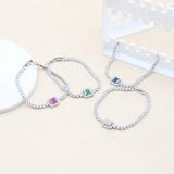 Bridal Tennis Bracelet Iced Out Zircon Plated Hand Chain Jewelry