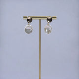 14-15mm Keshi Pearl Earrings Freshwater Pearl Plated