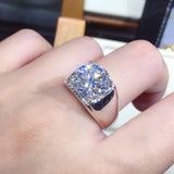 Zircon Wedding Ring 5.0ct Men Women Engagement Band Anniversary Jewelry