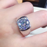 Zircon Wedding Ring 5.0ct Men Women Engagement Band Anniversary Jewelry