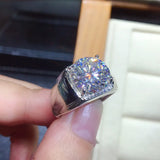 Zircon Wedding Ring 5.0ct Men Women Engagement Band Anniversary Jewelry