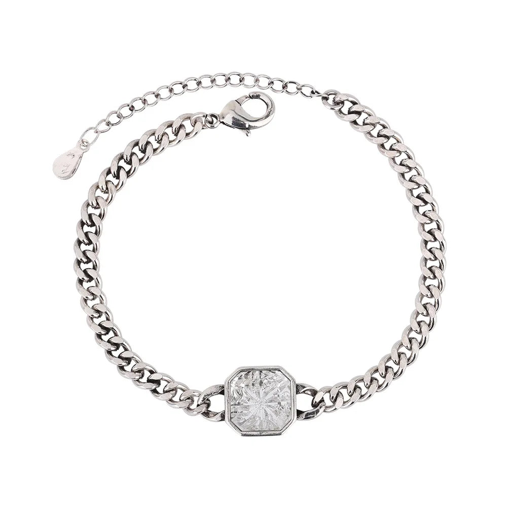 Crystal Link Chain Bracelet Women Jewelry Charms Geometric Bracelets