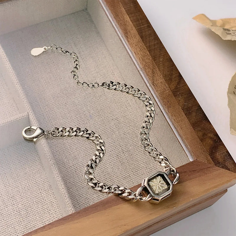 Crystal Link Chain Bracelet Women Jewelry Charms Geometric Bracelets