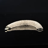 White/Gold Cuff Bracelet CZ Rhinestone Love Charm