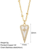 Heart Pendant Necklace for Women Stainless Steel Chain Choker Necklace