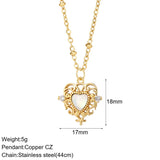 Heart Pendant Necklace for Women Stainless Steel Chain Choker Necklace