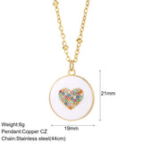 Heart Pendant Necklace for Women Stainless Steel Chain Choker Necklace