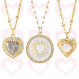 Heart Pendant Necklace for Women Stainless Steel Chain Choker Necklace