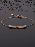 925 Silver Zircon Bar Link Bracelet
