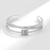 Lucky Rotatable Crystal Beads Cuff Bracelet