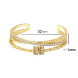 Lucky Rotatable Crystal Beads Cuff Bracelet