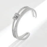 Lucky Rotatable Crystal Beads Cuff Bracelet