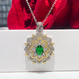 Retro Crystal Pendant Necklace Silver Chain Choker Bridal Wedding Jewelry