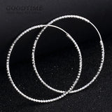 925 Sterling Silver Circle Earrings Gift for Girl Bride Wedding Party