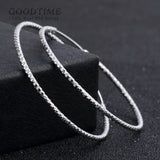 925 Sterling Silver Circle Earrings Gift for Girl Bride Wedding Party