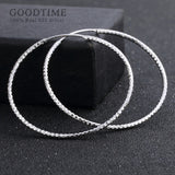 925 Sterling Silver Circle Earrings Gift for Girl Bride Wedding Party