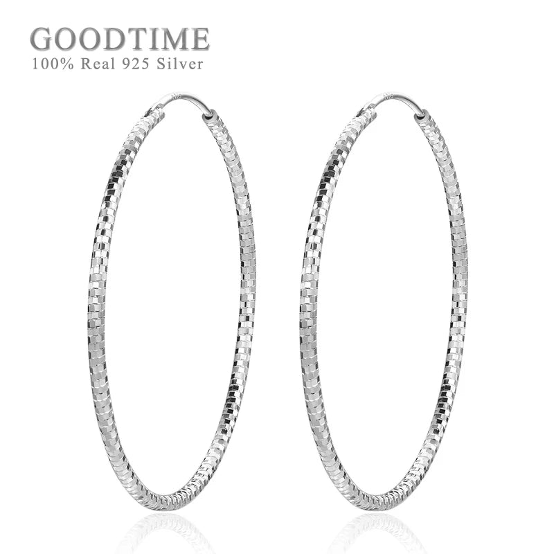 925 Sterling Silver Circle Earrings Gift for Girl Bride Wedding Party