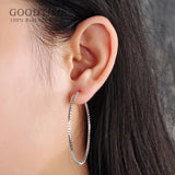 925 Sterling Silver Circle Earrings Gift for Girl Bride Wedding Party