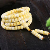 Men Women Buddha Beaded Bracelet Chicken Oil Yellow Amber Hand String