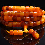 Men Women Buddha Beaded Bracelet Chicken Oil Yellow Amber Hand String