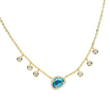Women Necklace Big Clear AAA+CZ Drop Mini Cz Charm Choker Necklace