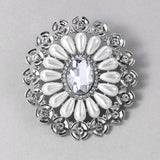 Women Pearl Rhinestone Brooch Men Wedding Suit Bow Tie Accessory Gift