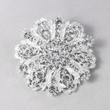 Women Pearl Rhinestone Brooch Men Wedding Suit Bow Tie Accessory Gift
