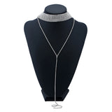 Rhinestone Crystal Choker Necklace Wedding Jewelry