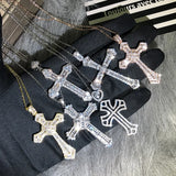 Crystal Pendant Necklace Silver Chain Bridal Wedding