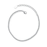 925 Silver Bracelet with CZ Charms Bangle for Wedding
