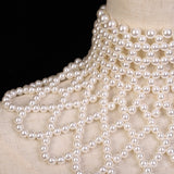 Women's ABS Pearl Necklaces Sexy Body Dress Wedding Jewelry