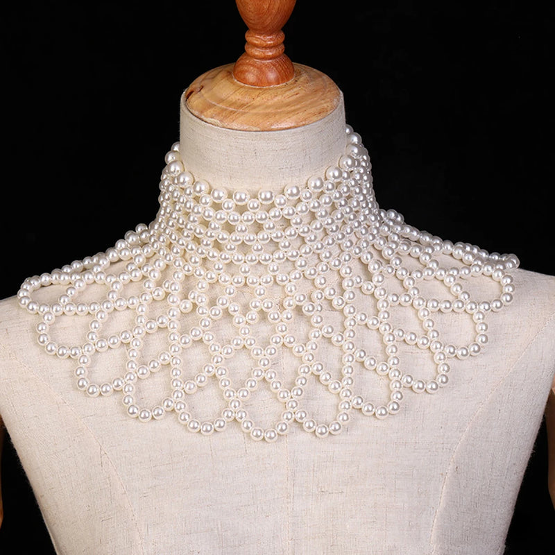 Women's ABS Pearl Necklaces Sexy Body Dress Wedding Jewelry